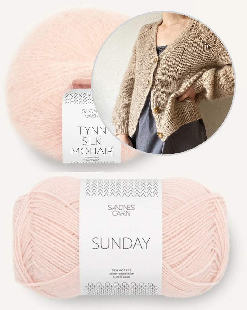 LeKnit Chunky Dahlia Cardigan V-Neck mit  Sunday und Tynn Silk Mohair 7