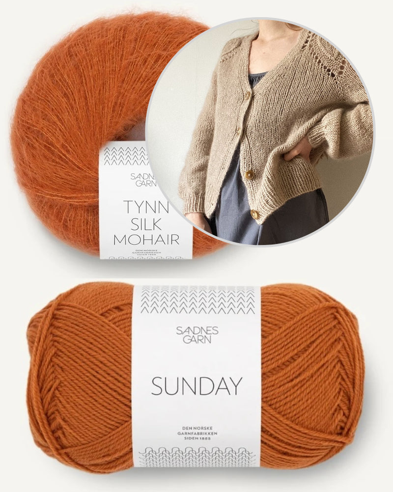 LeKnit Chunky Dahlia Cardigan V-Neck mit  Sunday und Tynn Silk Mohair 11