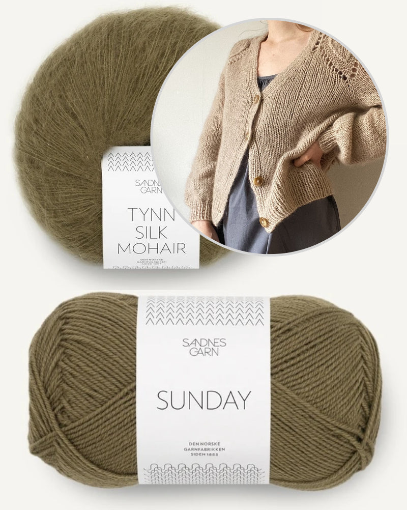 LeKnit Chunky Dahlia Cardigan V-Neck mit  Sunday und Tynn Silk Mohair 10