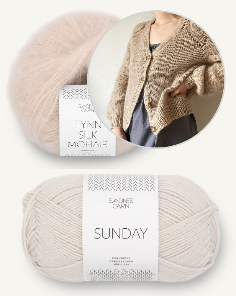 LeKnit Chunky Dahlia Cardigan V-Neck mit  Sunday und Tynn Silk Mohair 5