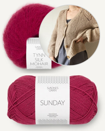 LeKnit Chunky Dahlia Cardigan V-Neck mit  Sunday und Tynn Silk Mohair 9