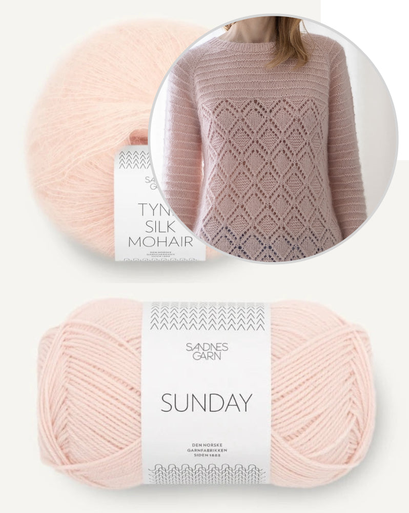 Suvi Knits Cloudy Day Raglan Sweater mit Sunday und Tynn Silk Mohair von Sandnes Garn 5