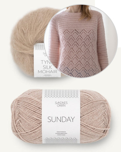 Suvi Knits Cloudy Day Raglan Sweater mit Sunday und Tynn Silk Mohair von Sandnes Garn 6