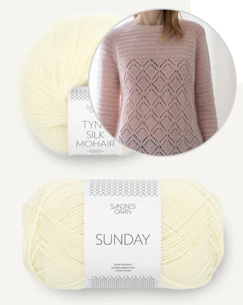 Suvi Knits Cloudy Day Raglan Sweater mit Sunday und Tynn Silk Mohair von Sandnes Garn 8