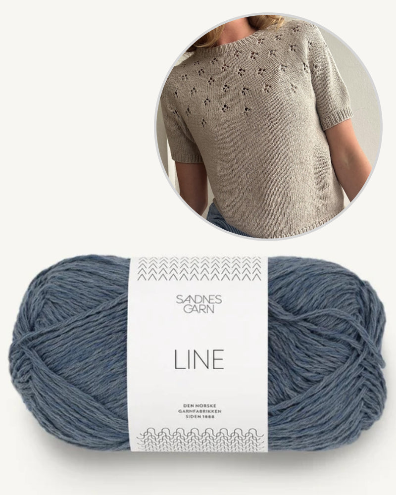 LeKnit Clover Tee mit Line von Sandnes Garn 8