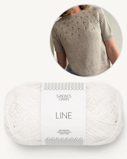 LeKnit Clover Tee mit Line von Sandnes Garn 6