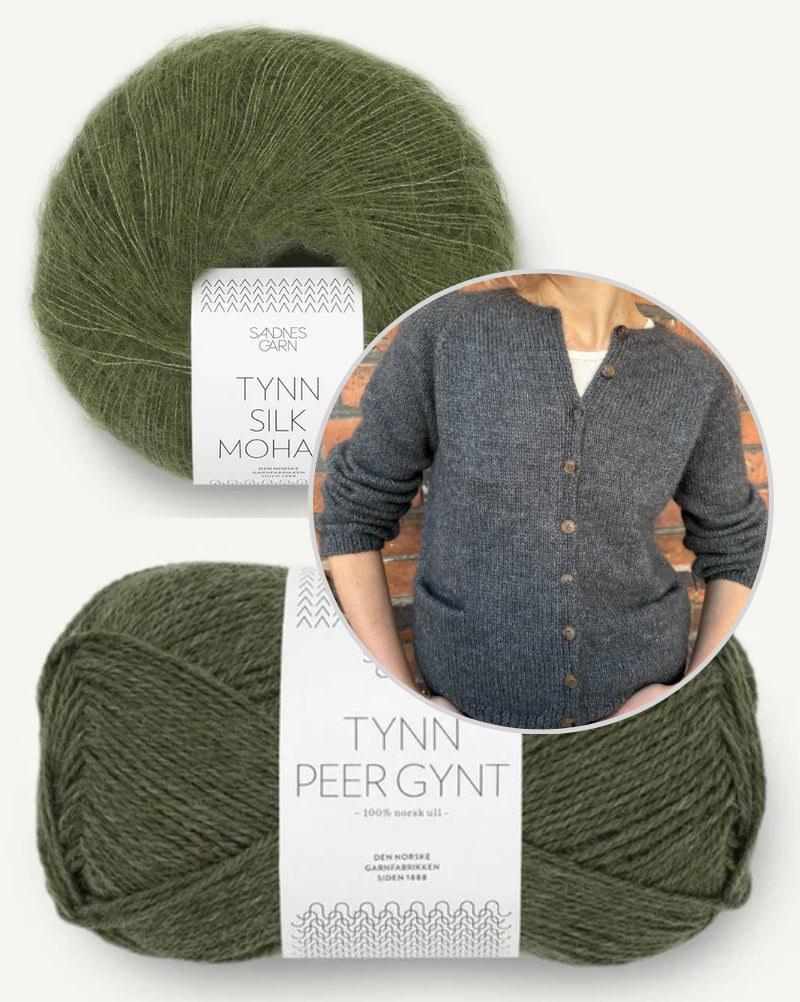 PetiteKnit Copenhagen Cardigan aus Tynn Peer Gynt mit Tynn Silk Mohair von Sandnes Garn 15