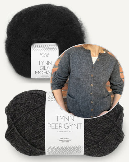 PetiteKnit Copenhagen Cardigan aus Tynn Peer Gynt mit Tynn Silk Mohair von Sandnes Garn 10