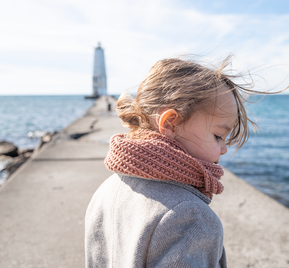 cozy coffee knits Farrow Scarf für Kinder mit Double Sunday von Sandnes Garn 3