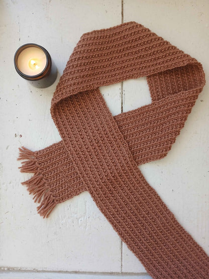 cozy coffee knits Farrow Scarf für Kinder mit Double Sunday von Sandnes Garn 4