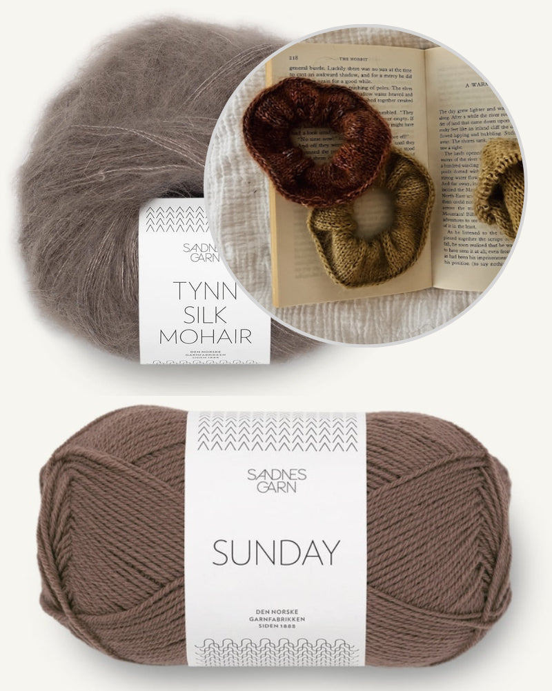 Croissant Scrunchie mit Sunday und Tynn Silk Mohair von Sandnes Garn 8