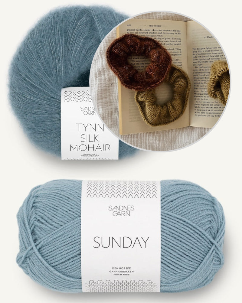 Croissant Scrunchie mit Sunday und Tynn Silk Mohair von Sandnes Garn 6