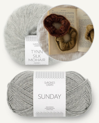 Croissant Scrunchie mit Sunday und Tynn Silk Mohair von Sandnes Garn 7