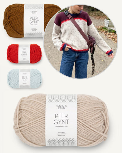 Cross Sweater von PetiteKnit mit Peer Gynt von Sandnes Garn 9