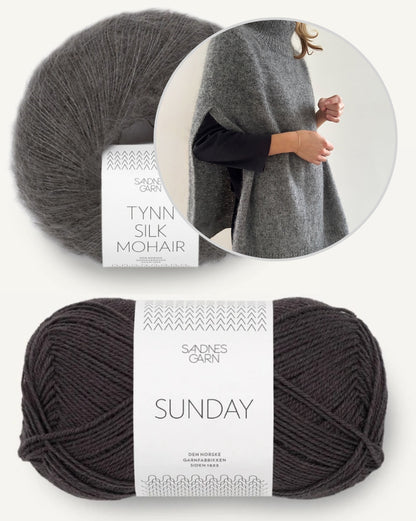 LeKnit Darcy Cape mit Sunday und Tynn Silk Mohair von Sandnes Garn 16