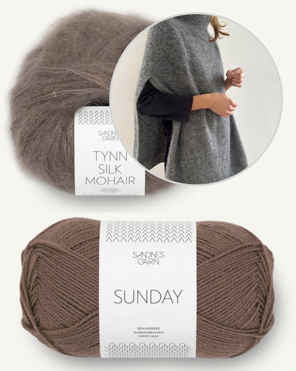 LeKnit Darcy Cape mit Sunday und Tynn Silk Mohair von Sandnes Garn 15