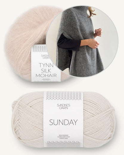 LeKnit Darcy Cape mit Sunday und Tynn Silk Mohair von Sandnes Garn 19