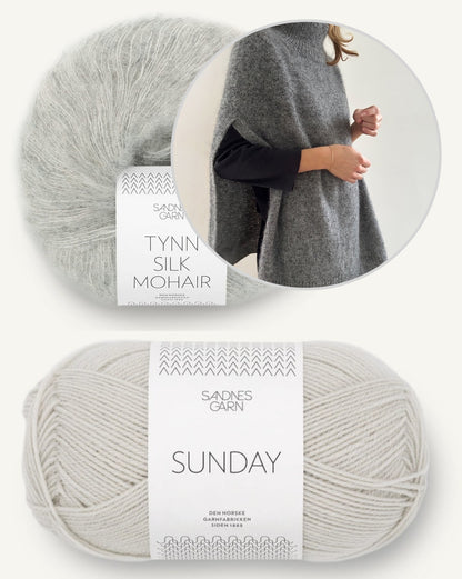 LeKnit Darcy Cape mit Sunday und Tynn Silk Mohair von Sandnes Garn 22