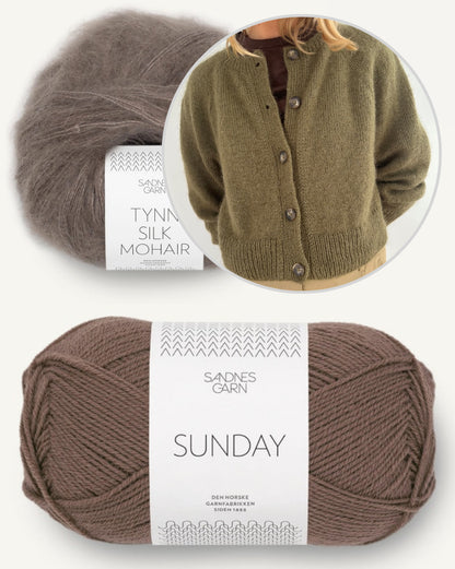 Darcy Cardigan | klassisch kurze Jacke mit Sunday und Tynn Silk Mohair von Sandnes