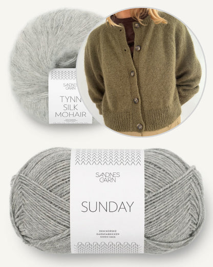 Darcy Cardigan | klassisch kurze Jacke mit Sunday und Tynn Silk Mohair von Sandnes