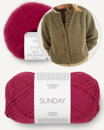 Darcy Cardigan | klassisch kurze Jacke mit Sunday und Tynn Silk Mohair von Sandnes