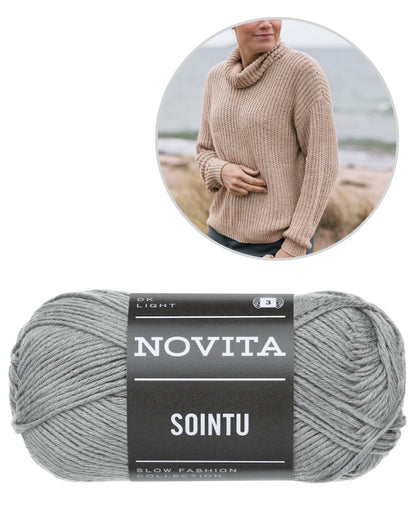 Dyyni Pullover | Sommerpullover im Halbpatentmuster aus Sointu von Novita