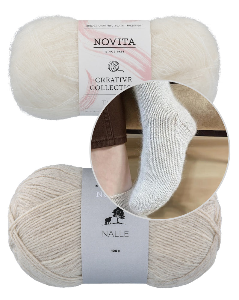 Easy Cozy Socks von Masha Ziablikova mit Nalle und Tuuli von Novita 5