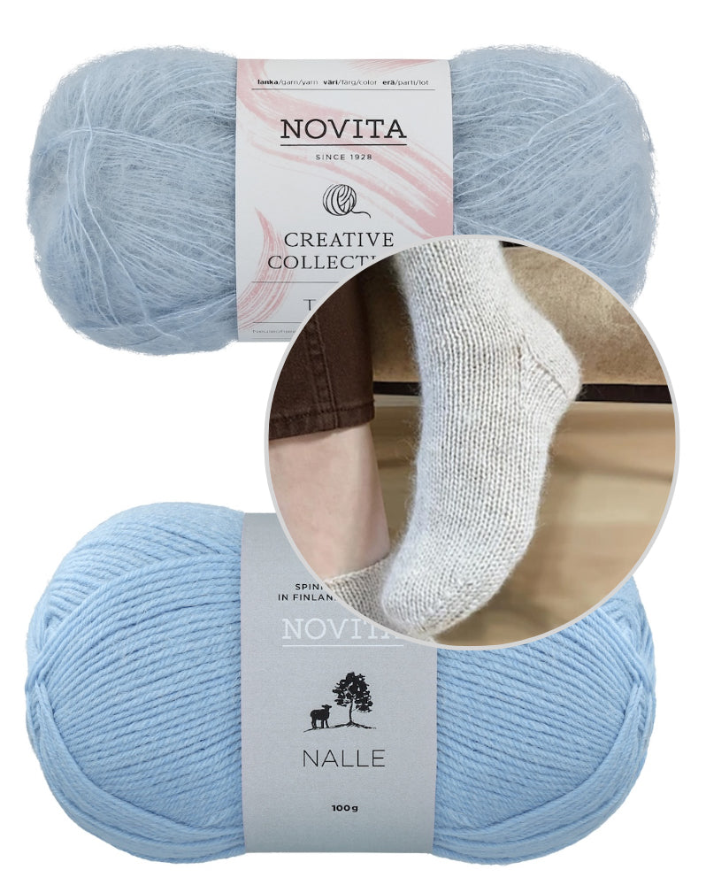 Easy Cozy Socks von Masha Ziablikova mit Nalle und Tuuli von Novita 9