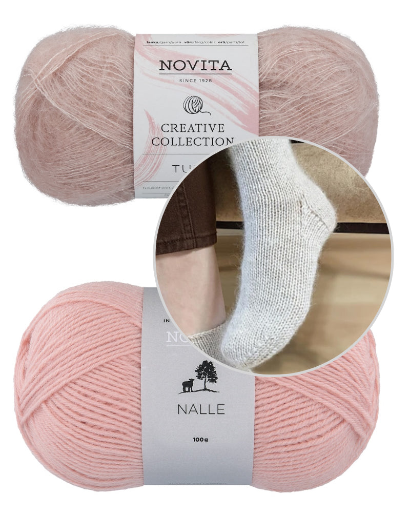 Easy Cozy Socks von Masha Ziablikova mit Nalle und Tuuli von Novita 7