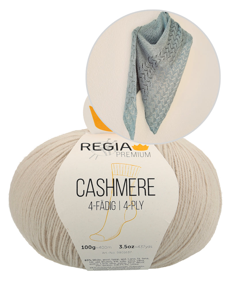 Edel and Pure Tuch von Ani Knits mit Cashmere 4-fädig von Regia Premium 10