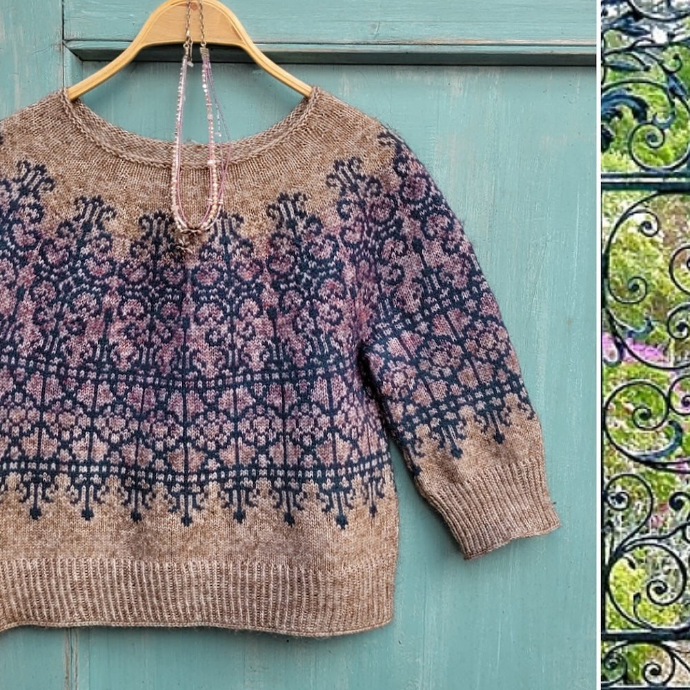 Secret Garden Sweater von Elenor Mortensen mit Pinta / Handgefärbt von Pascuali 2