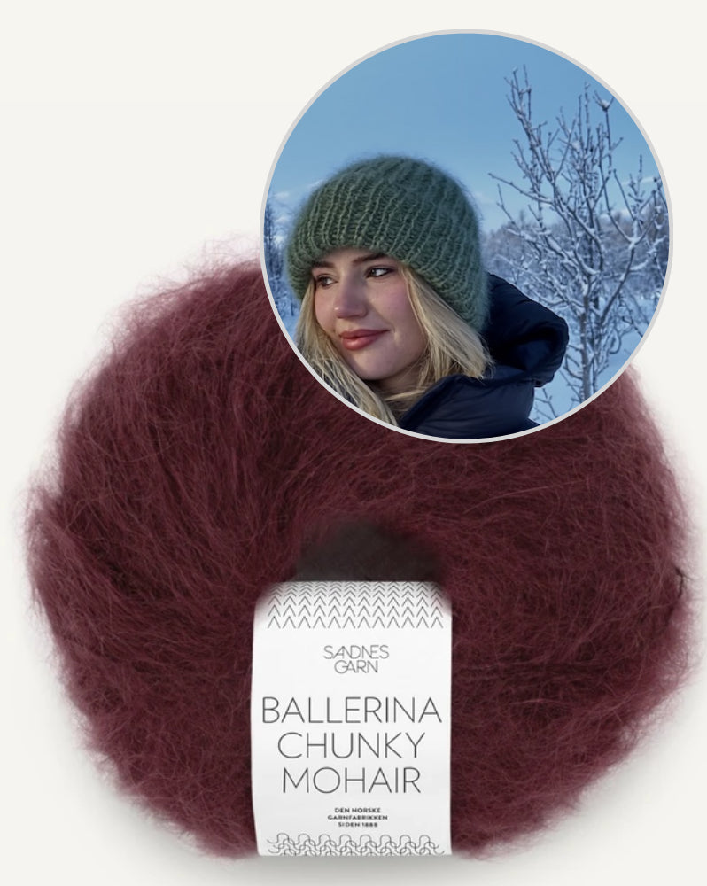 Sletten Knits Ellie Hat mit Ballerina Chunky Mohair von Sandnes Garn 