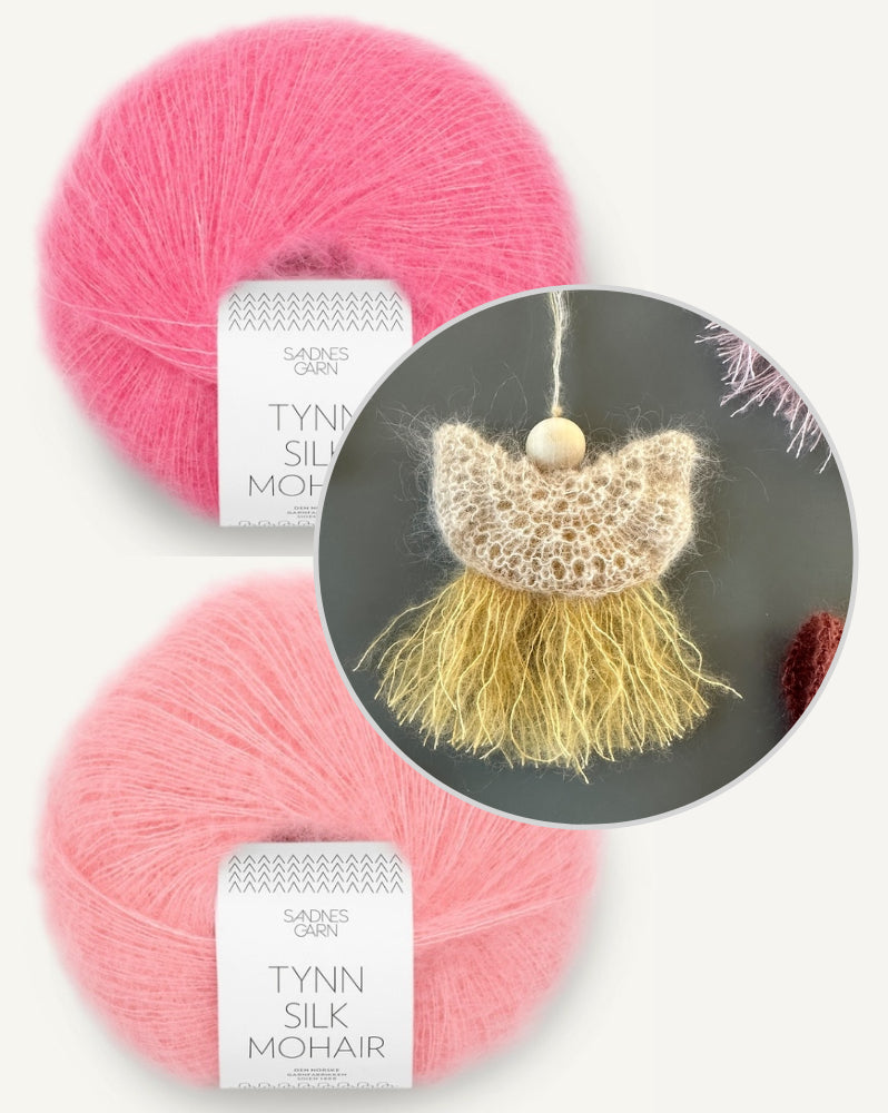 LeKnit Elvira Engel mit Tynn Silk Mohair von Sandnes Garn 8