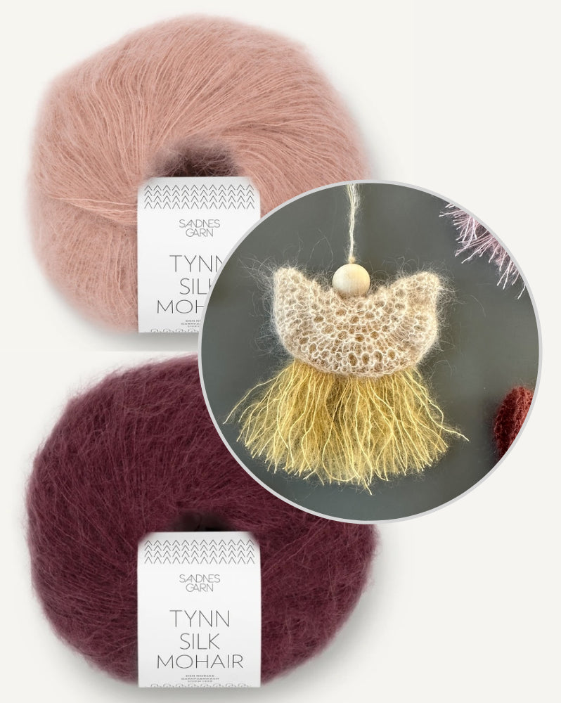 LeKnit Elvira Engel mit Tynn Silk Mohair von Sandnes Garn 5