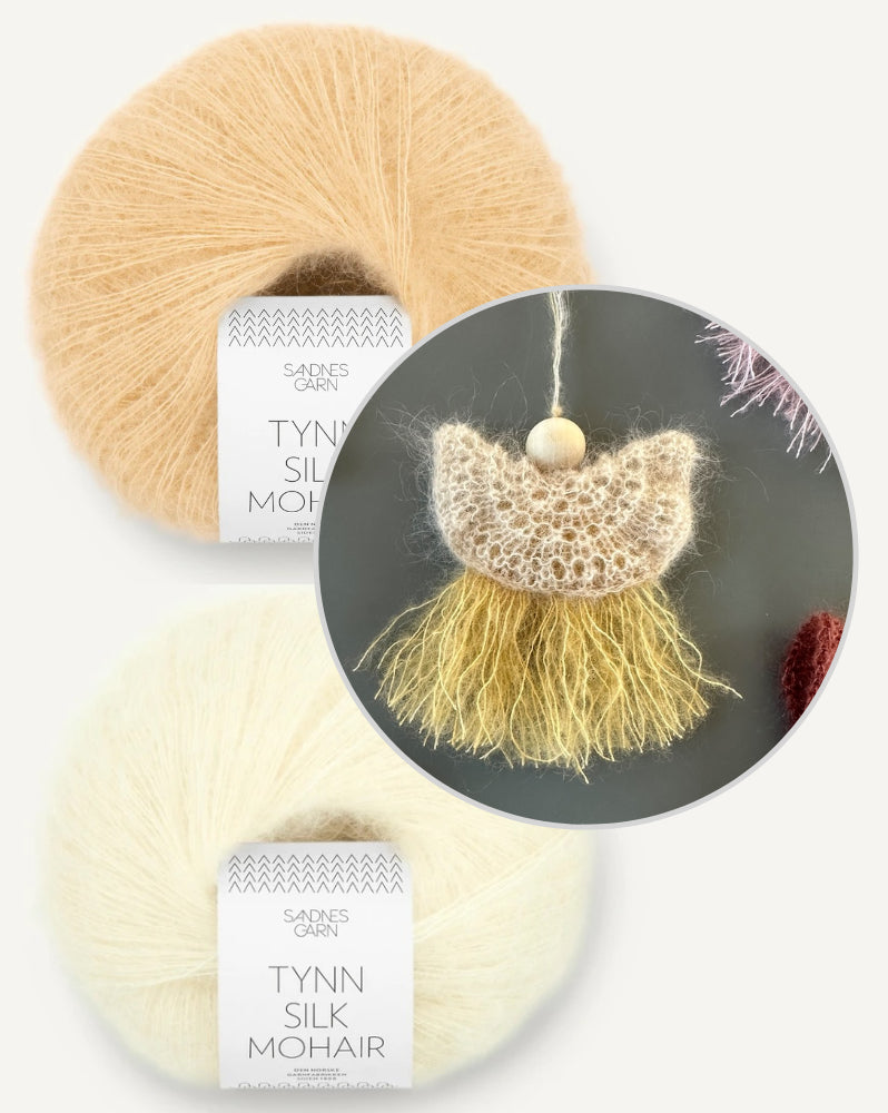 LeKnit Elvira Engel mit Tynn Silk Mohair von Sandnes Garn 7