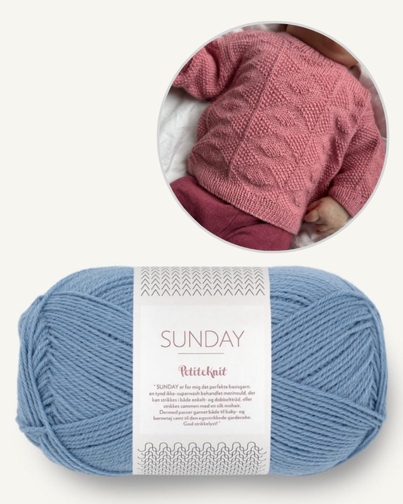 PetiteKnit Esther Sweater Baby mit Sunday by PetiteKnit von Sandnes Garn 8