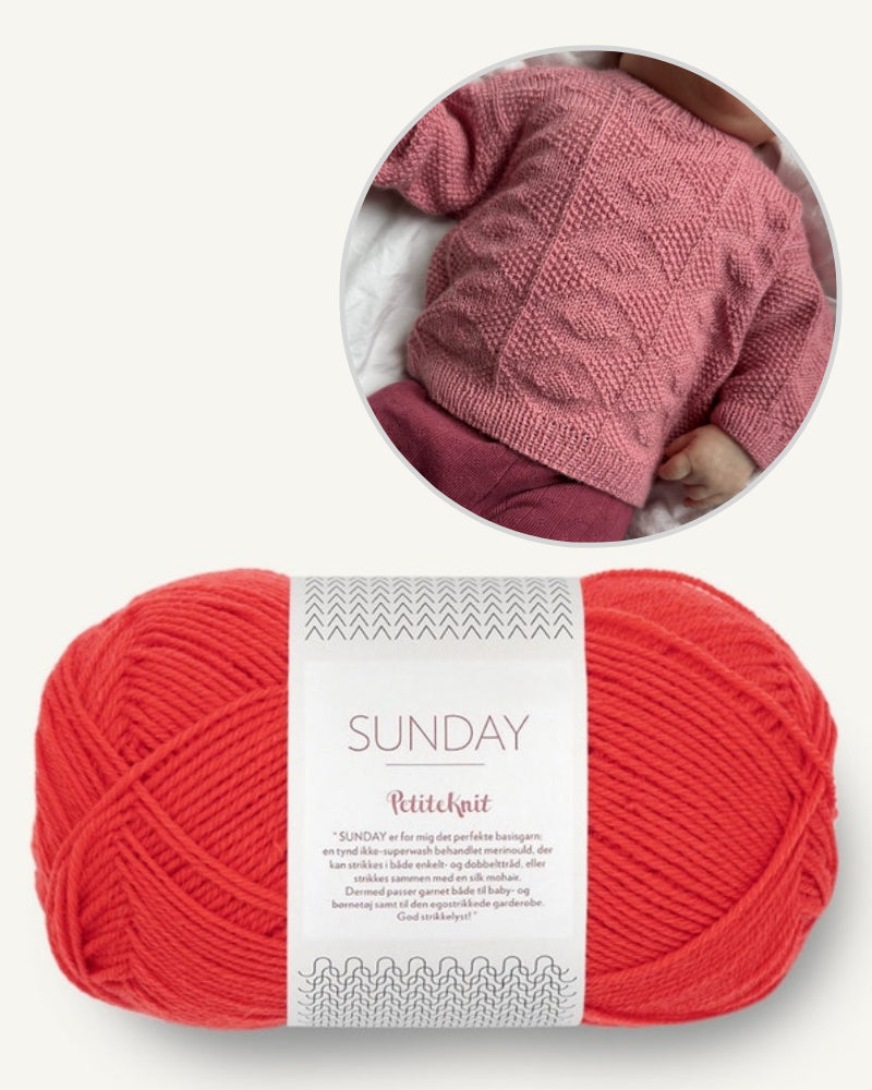 PetiteKnit Esther Sweater Baby mit Sunday by PetiteKnit von Sandnes Garn 6