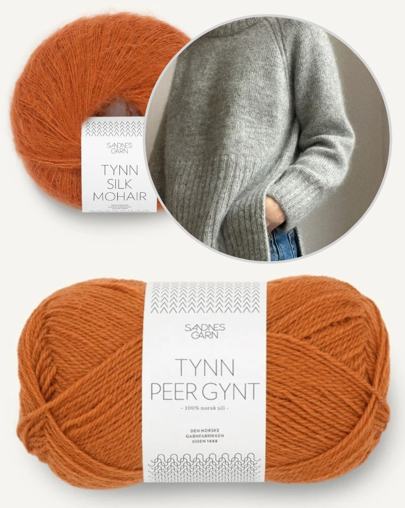 Novemberknits Eun Sweater Light mit Tynn Peer Gynt und Tynn Silk Mohair von Sandnes Garn 14