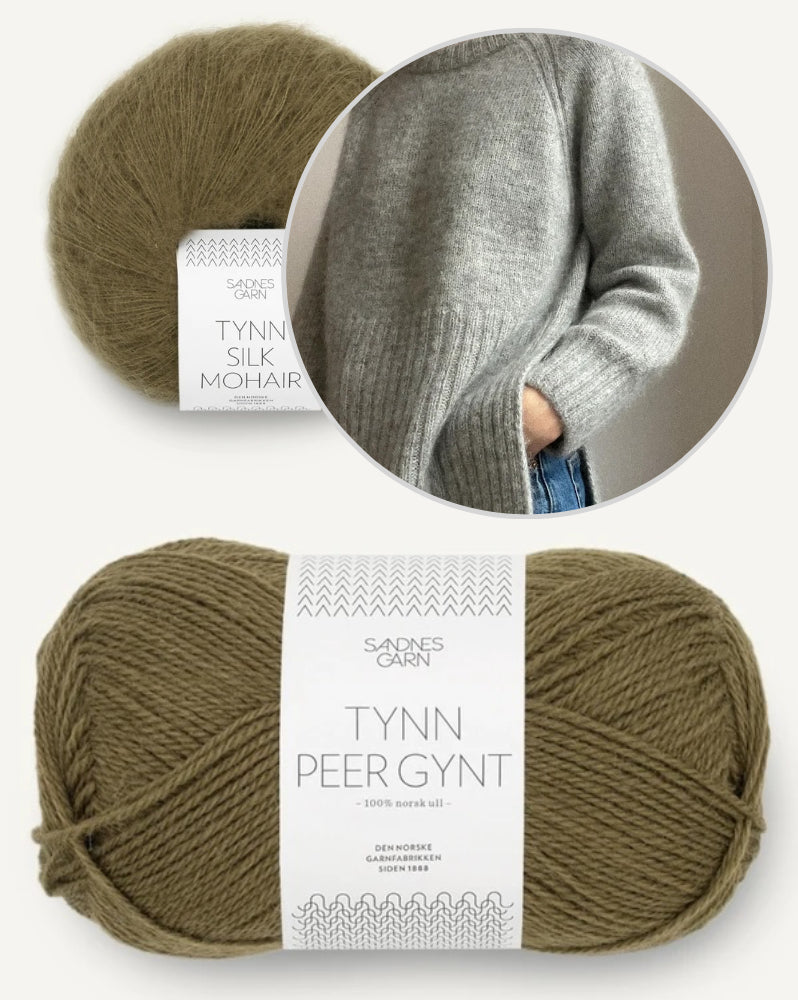 Novemberknits Eun Sweater Light mit Tynn Peer Gynt und Tynn Silk Mohair von Sandnes Garn 15