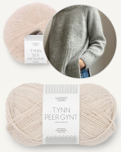 Novemberknits Eun Sweater Light mit Tynn Peer Gynt und Tynn Silk Mohair von Sandnes Garn 13