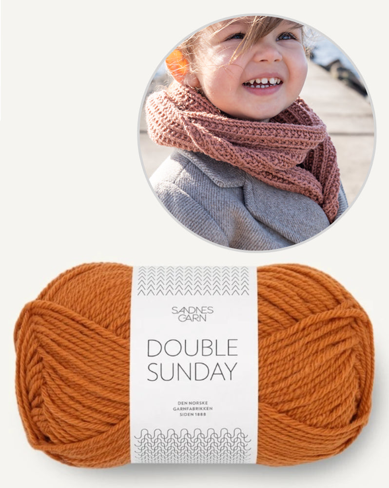 cozy coffee knits Farrow Scarf für Kinder mit Double Sunday von Sandnes Garn 6