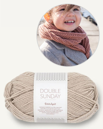 cozy coffee knits Farrow Scarf für Kinder mit Double Sunday von Sandnes Garn 14