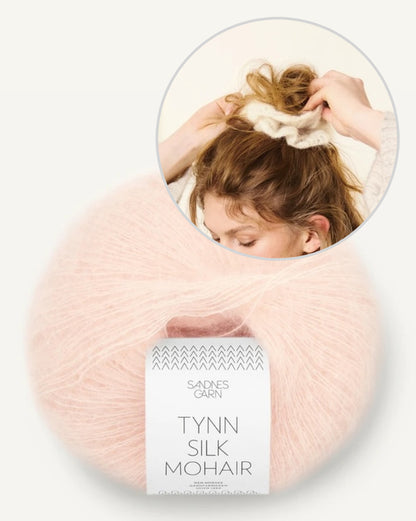 Fleur Scrunchie Sandnes 502 mit Tynn Silk Mohair von Sandnes Garn 8