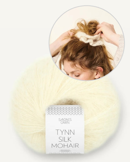 Fleur Scrunchie Sandnes 502 mit Tynn Silk Mohair von Sandnes Garn 5