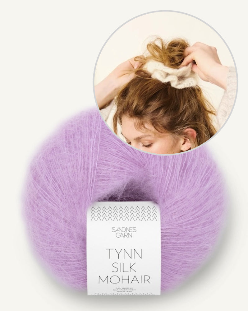 Fleur Scrunchie Sandnes 502 mit Tynn Silk Mohair von Sandnes Garn 9