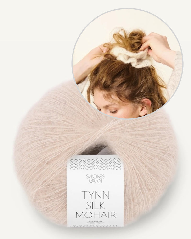 Fleur Scrunchie Sandnes 502 mit Tynn Silk Mohair von Sandnes Garn 6