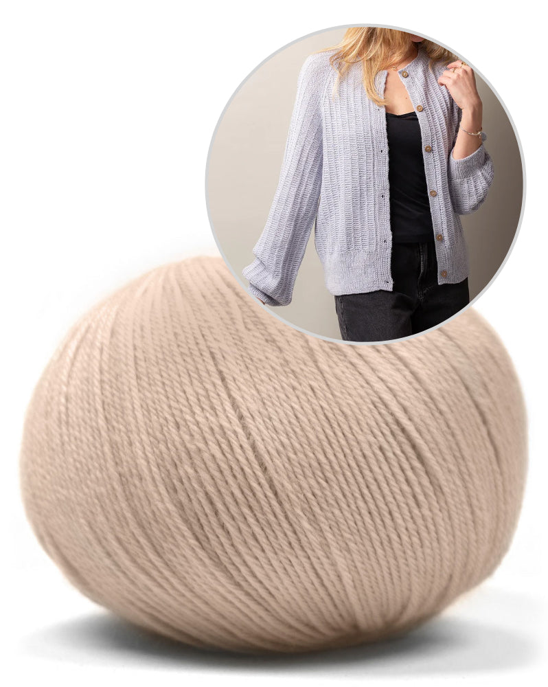 Flowline Cardigan von Pascuali mit Merino Baby 7