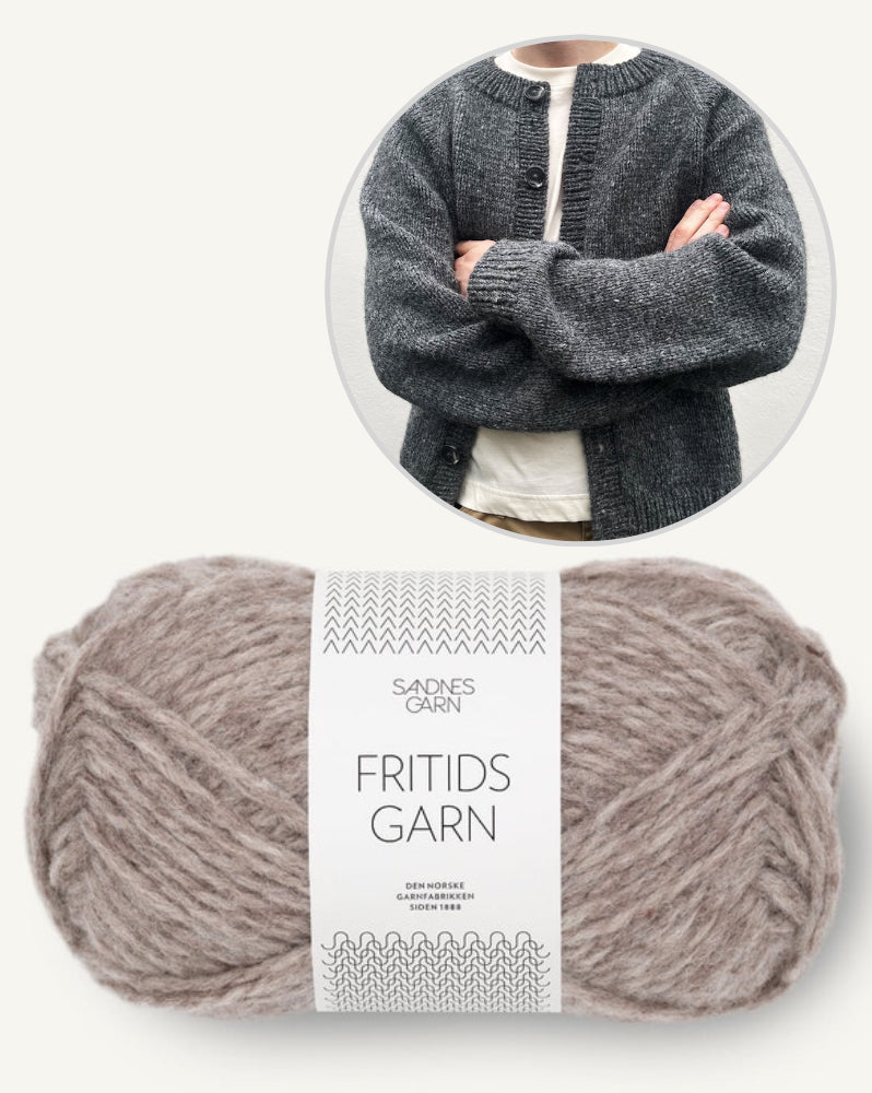 LeKnit Foundation Cardigan Man mit Fritidsgarn von Sandnes Garn 7