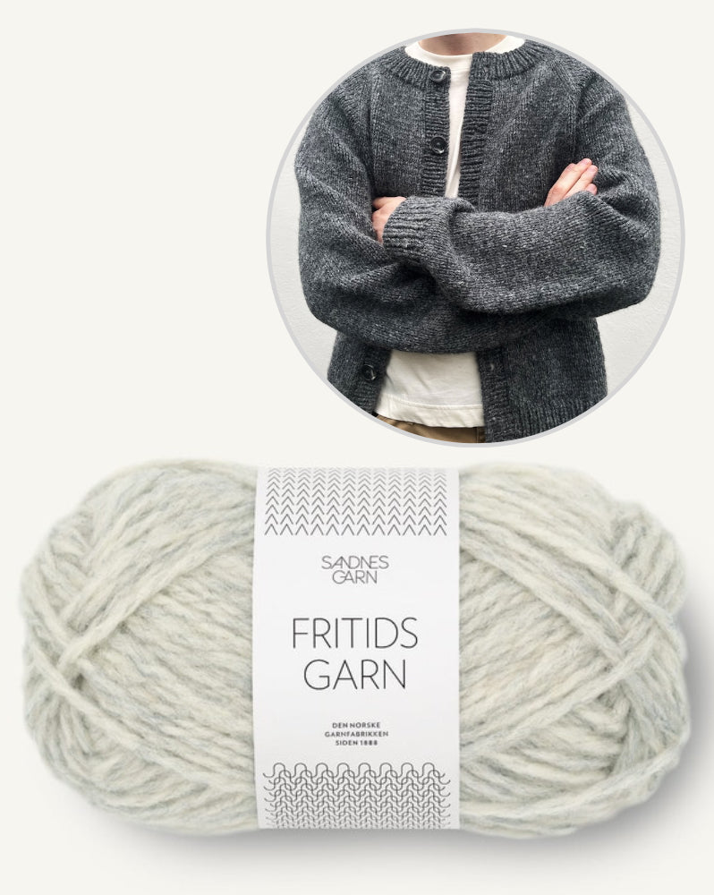 LeKnit Foundation Cardigan Man mit Fritidsgarn von Sandnes Garn 5