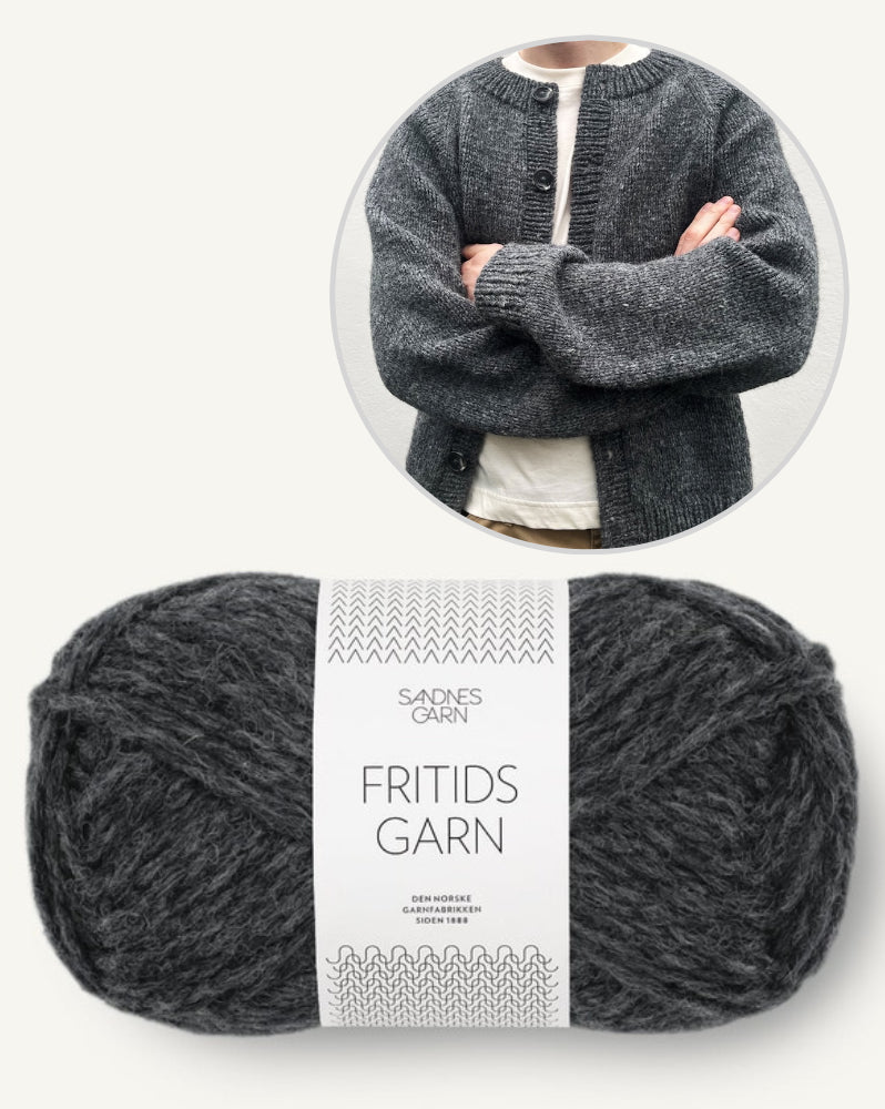 LeKnit Foundation Cardigan Man mit Fritidsgarn von Sandnes Garn 6